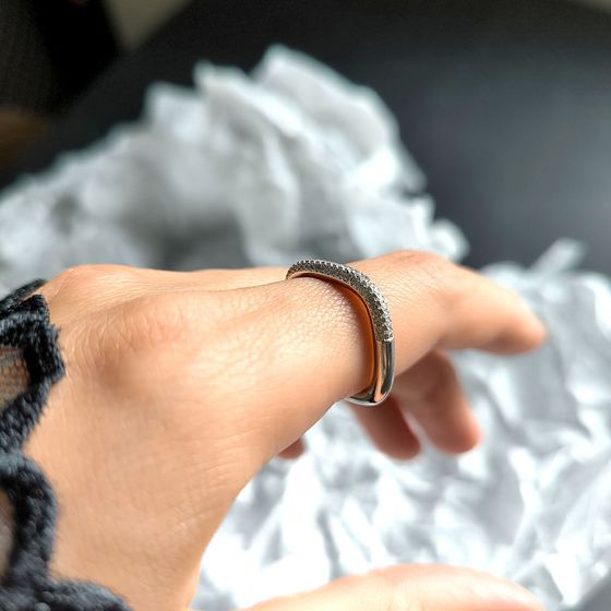 Silver Ring with Fianites