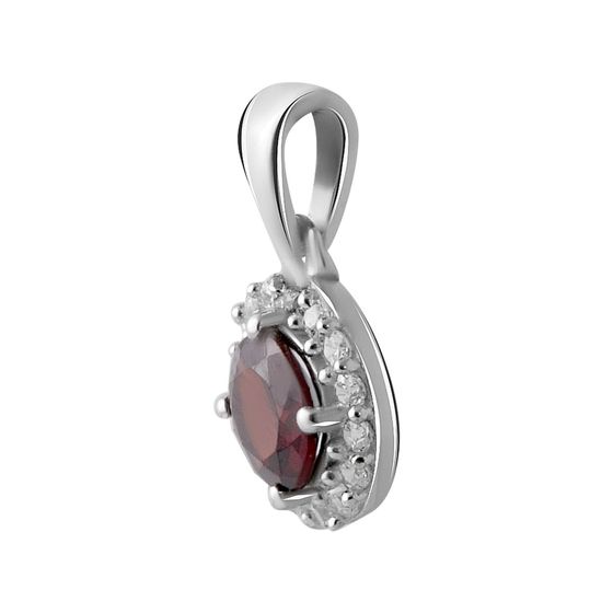 Серебряная подвеска с гранатом 0.853ct