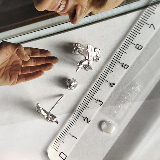 Серебряные серьги с фианитами