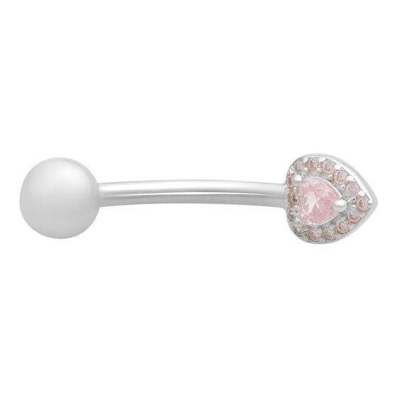 Серебряный пирсинг с фианитами