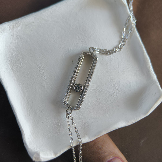 Серебряный браслет с фианитами