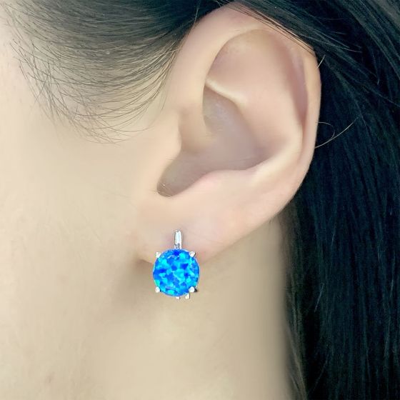 Серебряные серьги с опалом 2.3ct