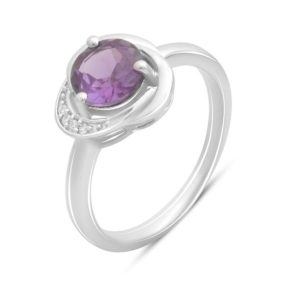 Silver ring with alexandrite