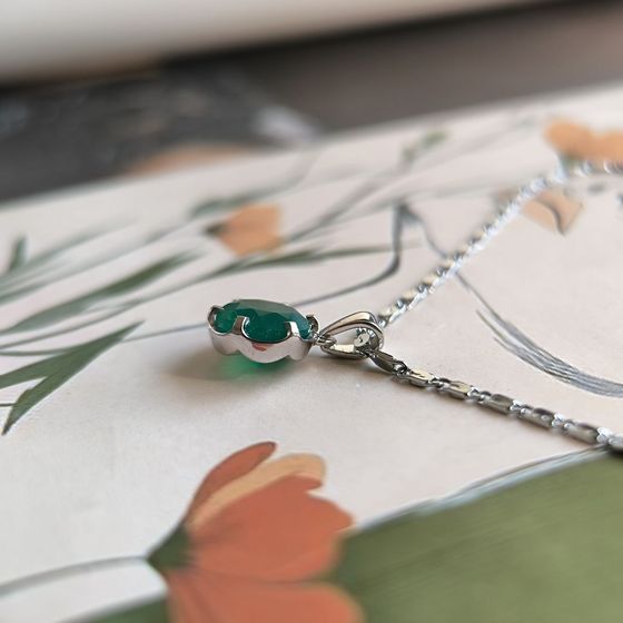 Серебряная подвеска с агатом 2.425ct