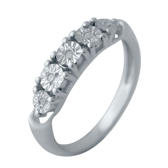 Серебряное кольцо с бриллиантом 0.045ct