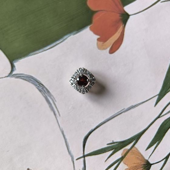 Серебряная подвеска с гранатом 0.425ct