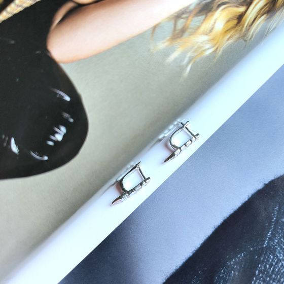 Silver Earrings with Fianites