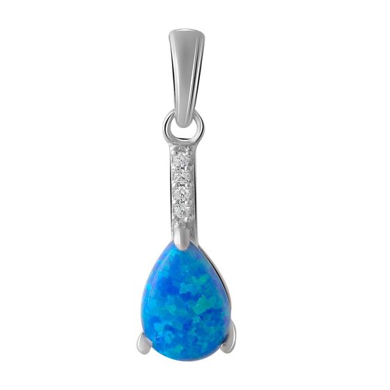 Silver pendant with a 0.952-carat opal