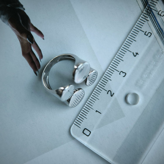 Silver ring without stones