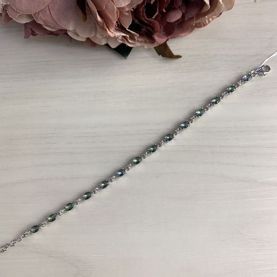 Серебряный браслет с мистик топазом 4.838ct