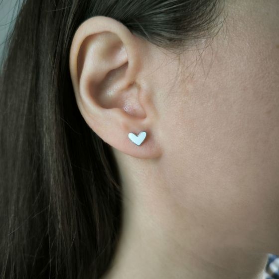 Серебряные серьги с емаллю