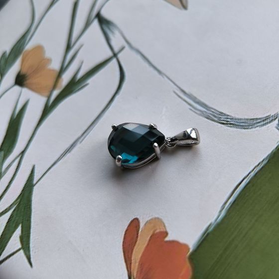 Серебряная подвеска с топазом Лондон Блю 3.2ct
