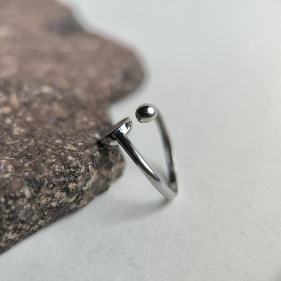 Silver ring without stones