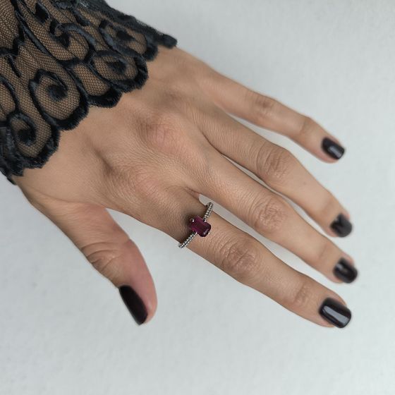 Серебряное кольцо с рубином 1.548ct