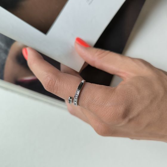 Silver Ring with Fianites
