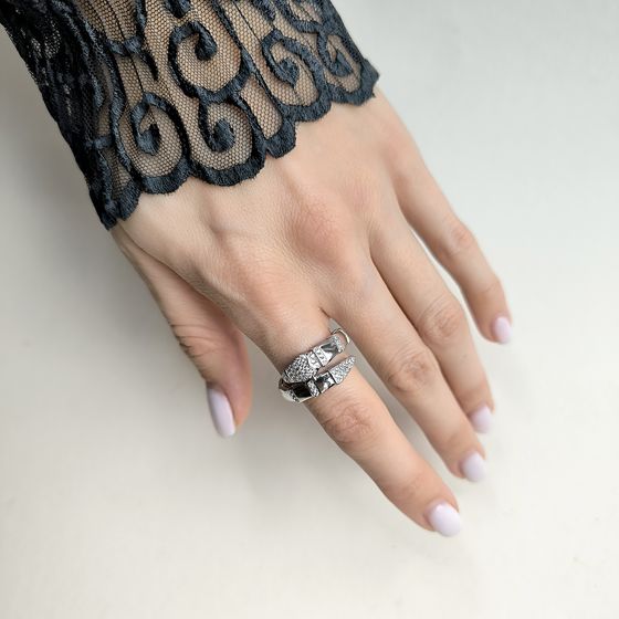 Silver Ring with Fianites