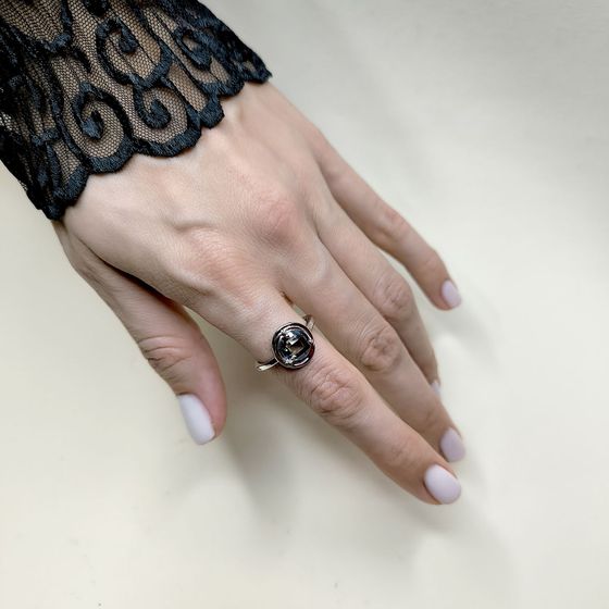 Срібна каблучка з містик топазом 3.5ct