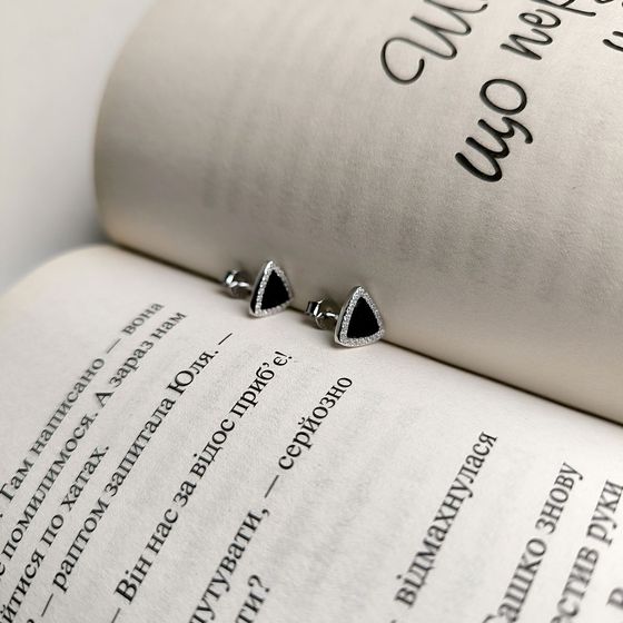 Серебряные серьги с фианитами