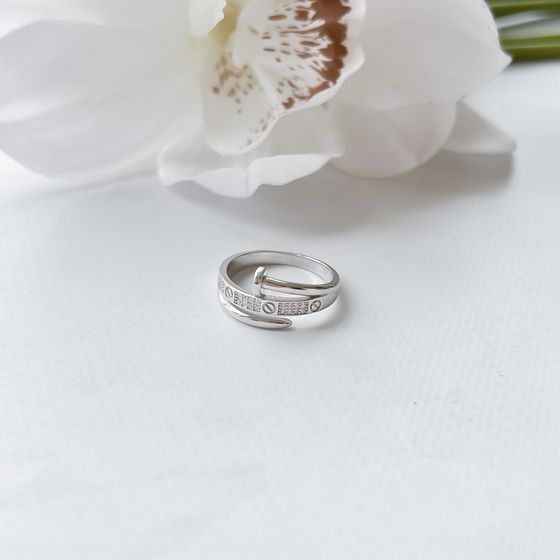 Silver Ring with Fianites