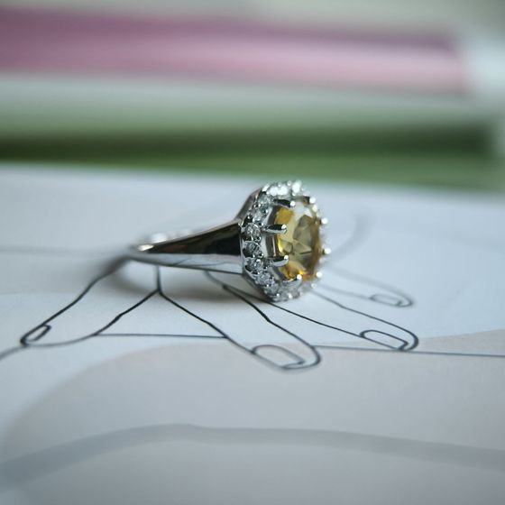 Срібна каблучка з цитрином nano 1.538ct