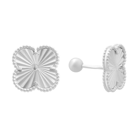 Silver earrings without stones