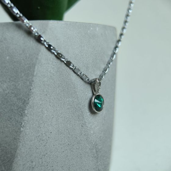 Серебряная подвеска с фианитами