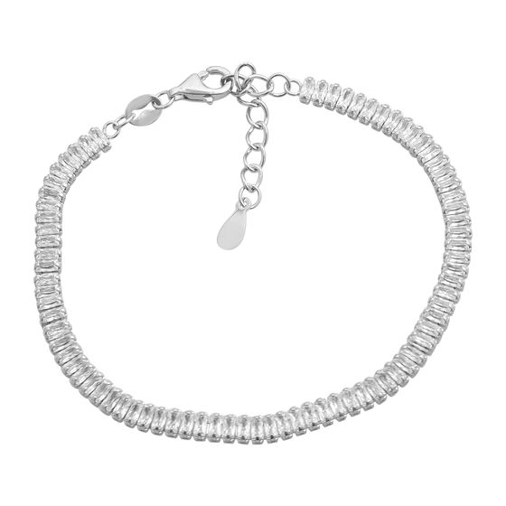 Серебряный браслет с фианитами