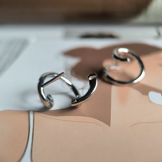 Серебряные серьги без камней