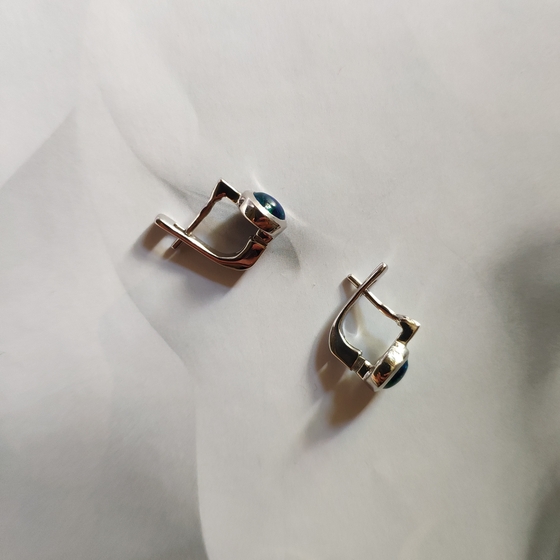 Серебряные серьги с опалом 0.65ct