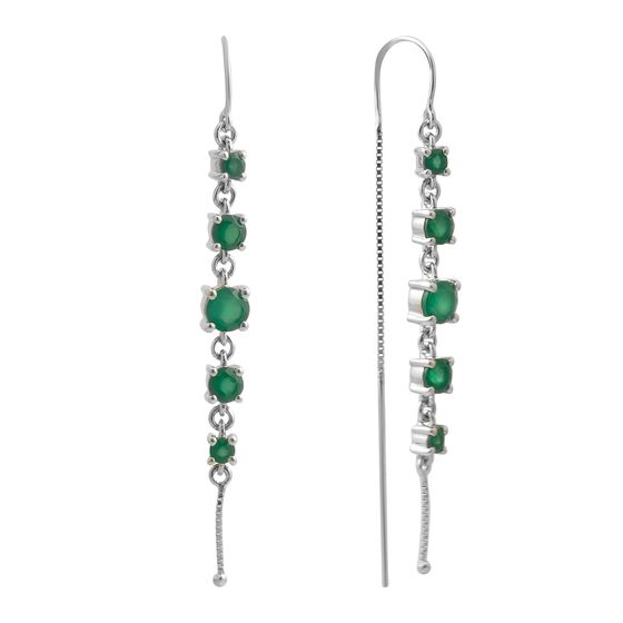 Silver earrings with agate 2.298ct
