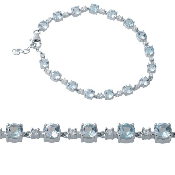 Серебряный браслет с топазом 9.992ct
