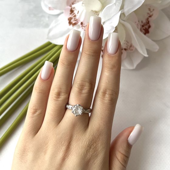 Silver Ring with Fianites