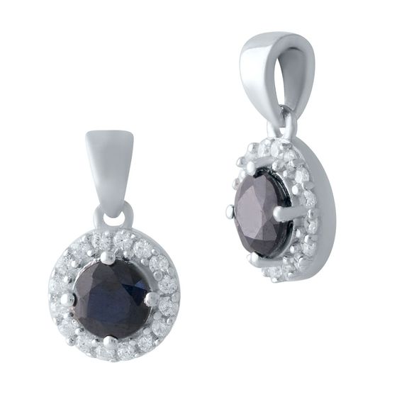 Серебряная подвеска с сапфиром 0.9ct