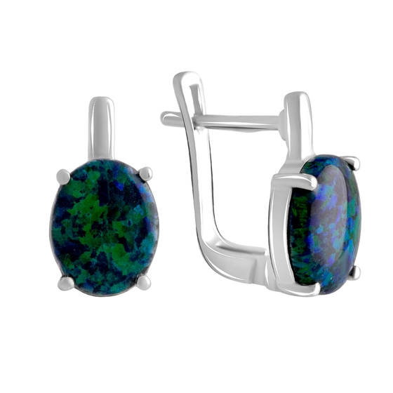 Серебряные серьги с опалом