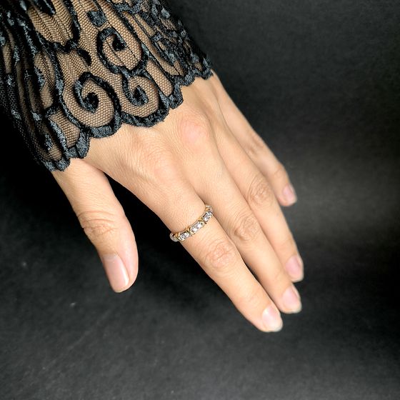 Серебряное кольцо с фианитами