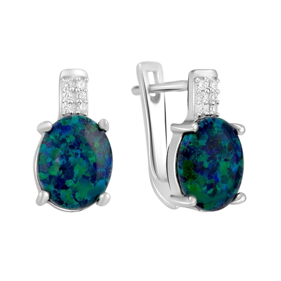 Серебряные серьги с опалом