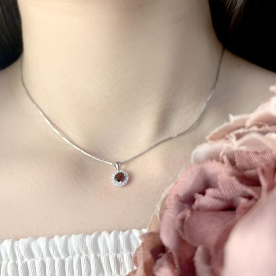 Серебряная подвеска с гранатом 0.853ct