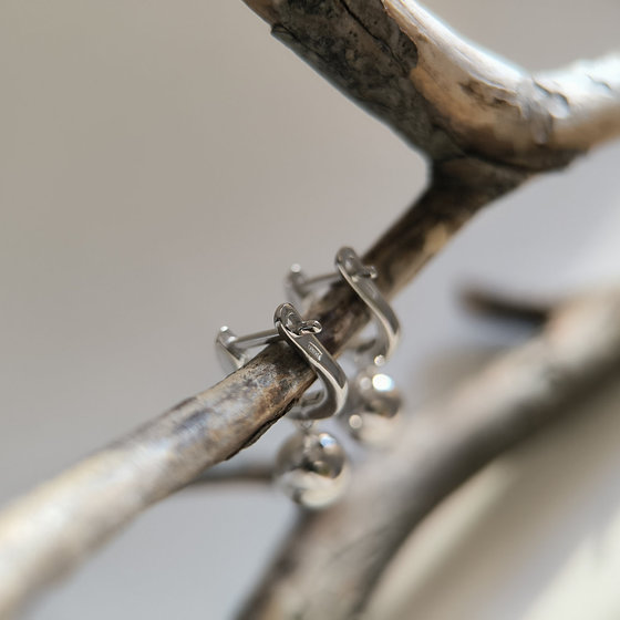 Серебряные серьги без камней