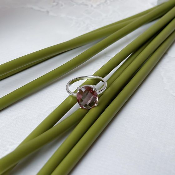 Серебряное кольцо с султанитом 4.235ct