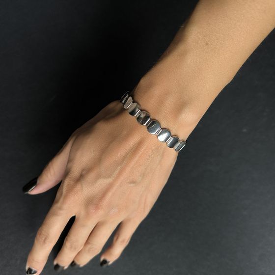 Silver bracelet without stones