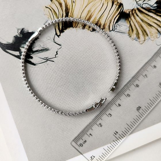 Серебряный браслет с фианитами