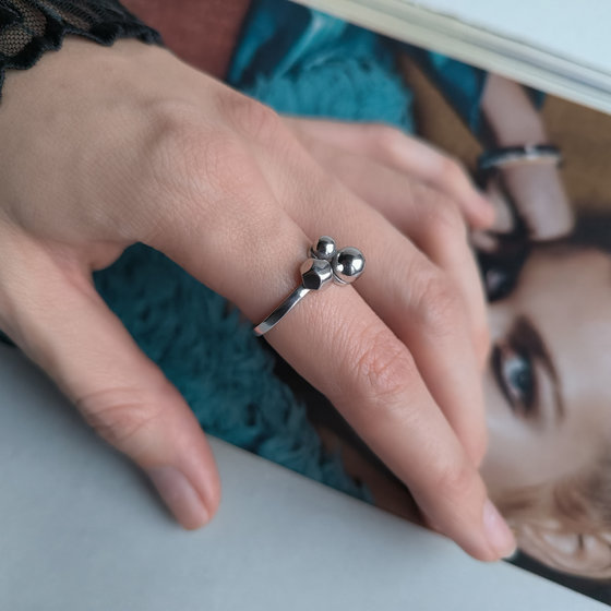 Silver ring without stones