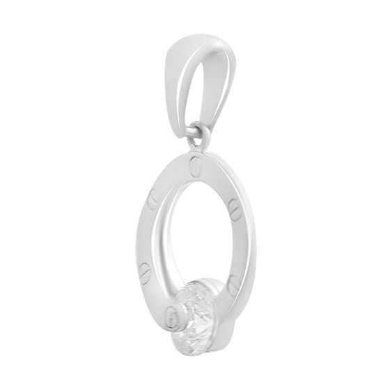 Silver pendant with cubic zirconia