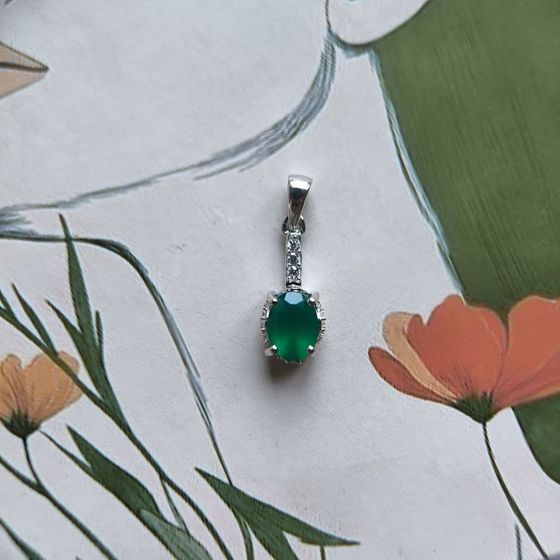Серебряная подвеска с агатом 1.663ct