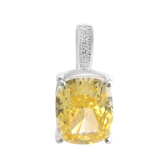 Silver pendant with cubic zirconia