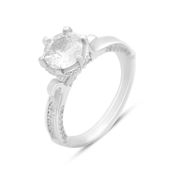 Silver Ring with Fianites