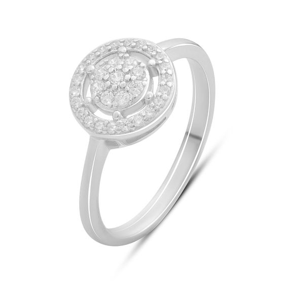 Серебряное кольцо с фианитами