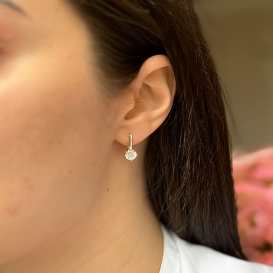Silver Earrings with Fianites