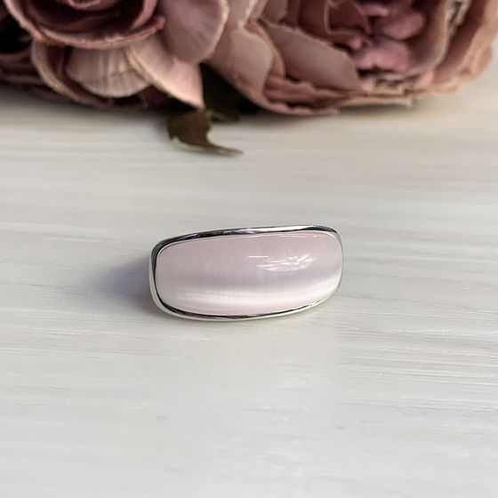 Серебряное кольцо с кошачим глазом