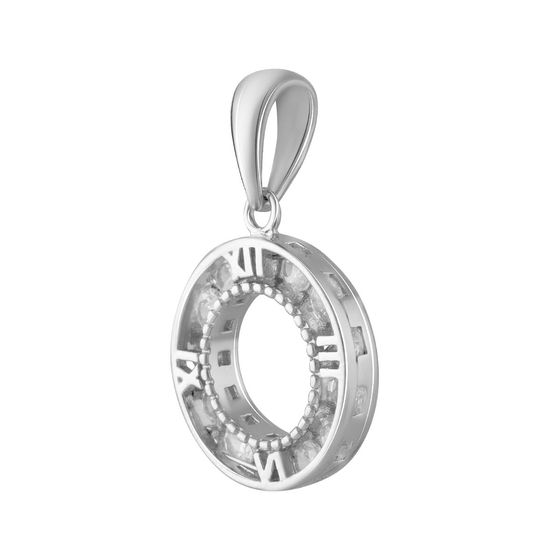 Срібна підвіска з фіанітами